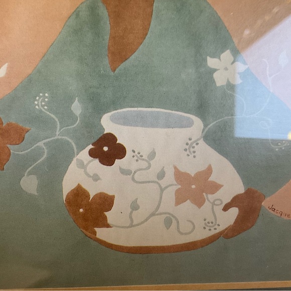 Vintage Jacqueline Rochester Summer Squash Blossom Framed Print - Picture 4 of 8